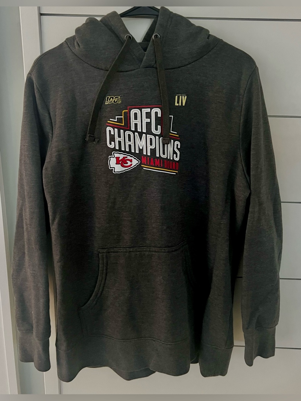 Kansas City Chiefs AFC Champions LIV Hoodie Women’s Large Fanatics